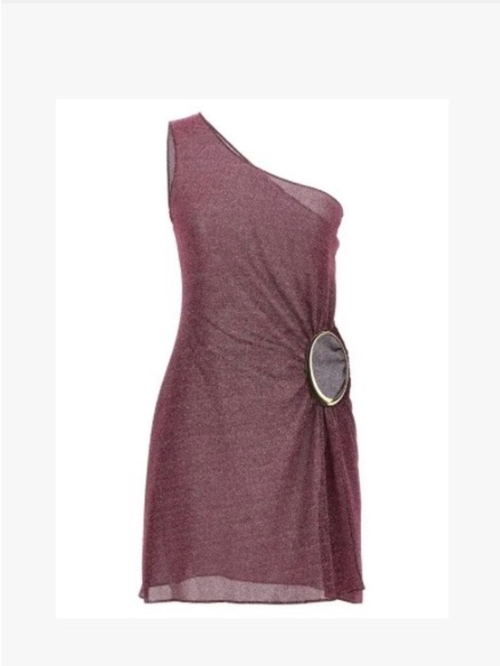 OSEREE LUMIERE MINI ONE SHOULDER *PURPLE* DRESS-NWT- SIZE M - Picture 3 of 7